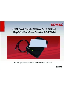 《Basic Setting & Installation》USB Dual Band(125Khz & 13.56Mhz) Registration Card Reader AR-725RS(圖)