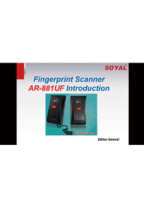 《Lift Control & Fingerprint Enroll》USB Fingerprint Enroller  Introduction-AR 881UF(圖)